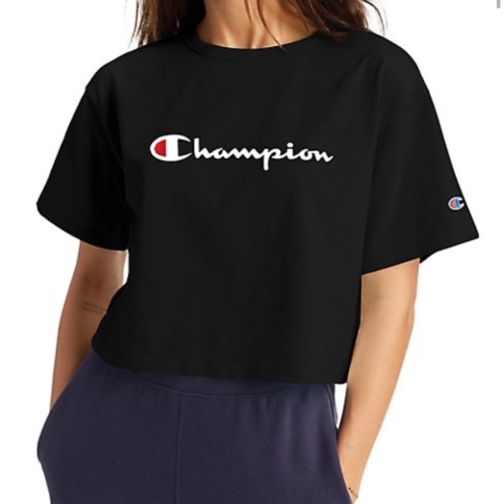 Champion Short-Sleeve Cropped Top